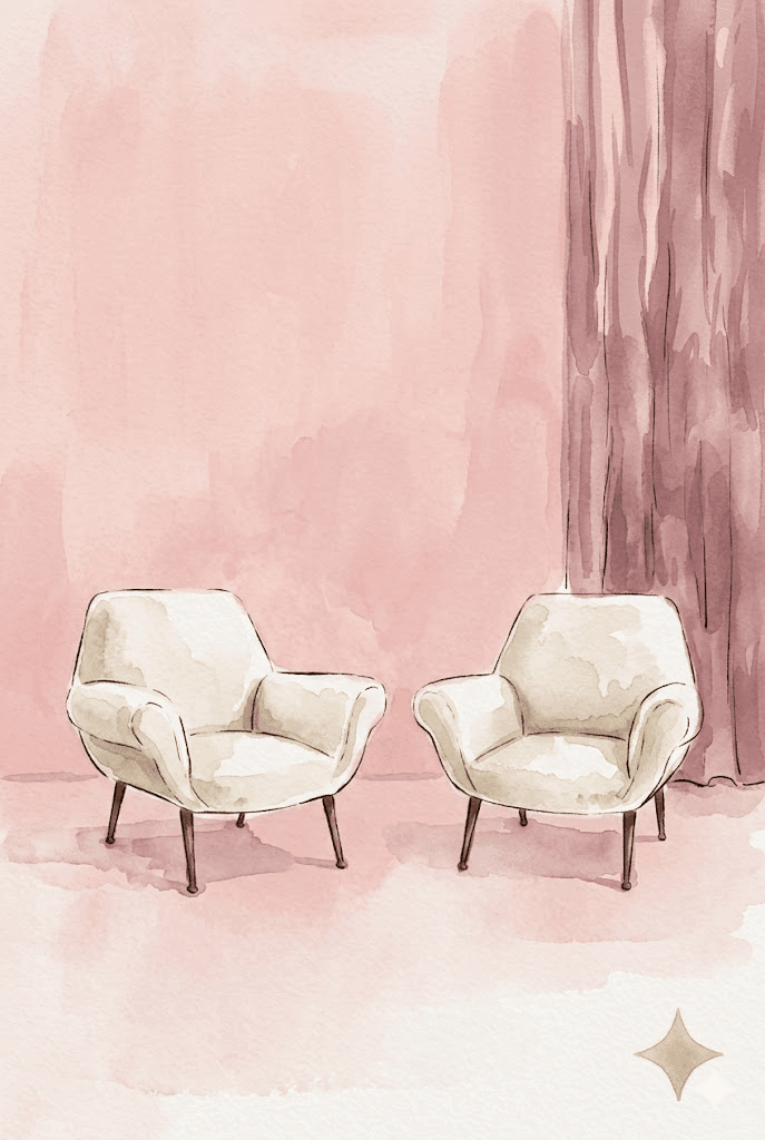 Cadeiras de consultório em ambiente acolhedor